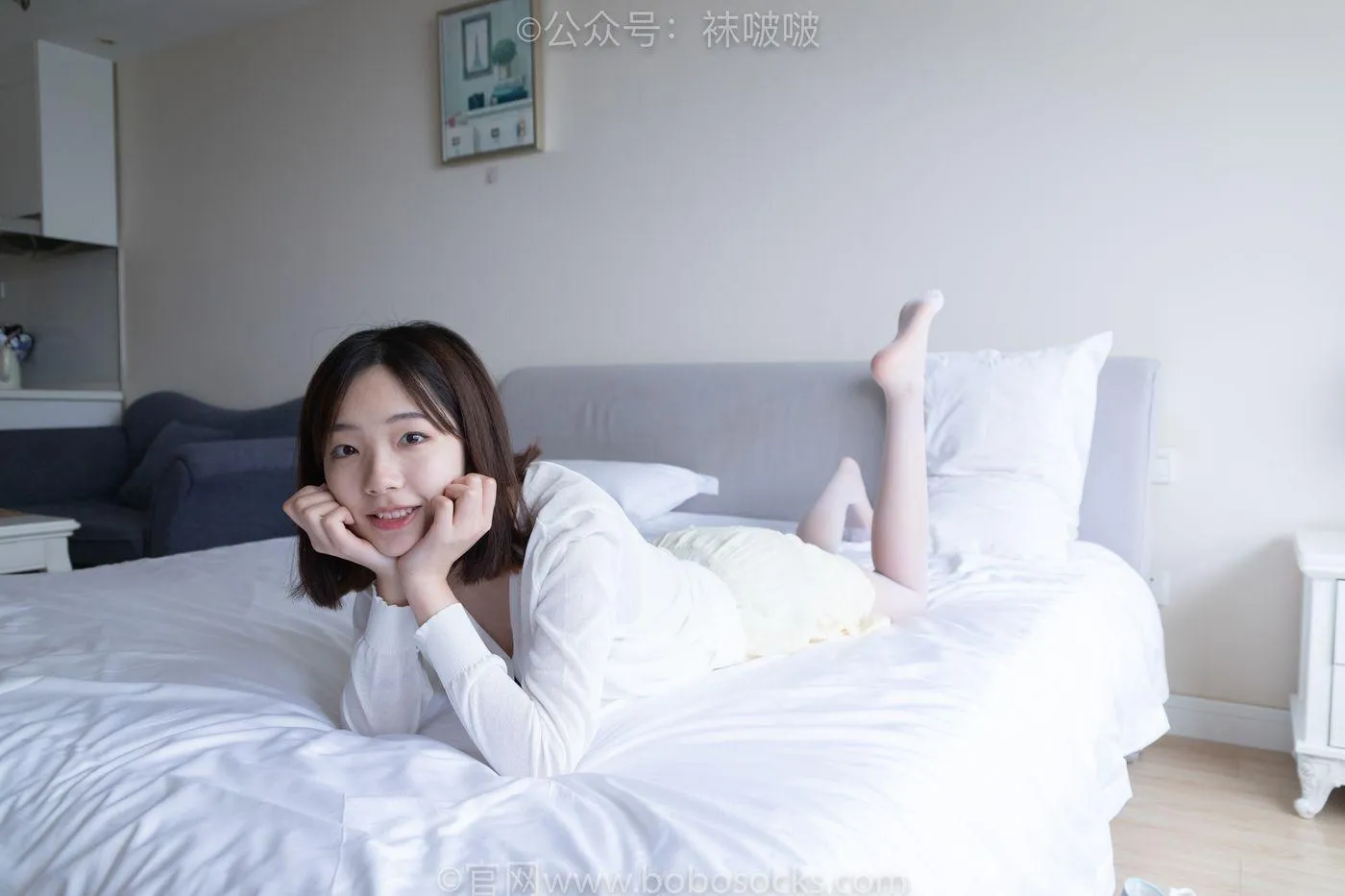 [BoBoSocks袜啵啵]NO.005 小甜豆-帆布鞋、薄白丝 [133P]插图7